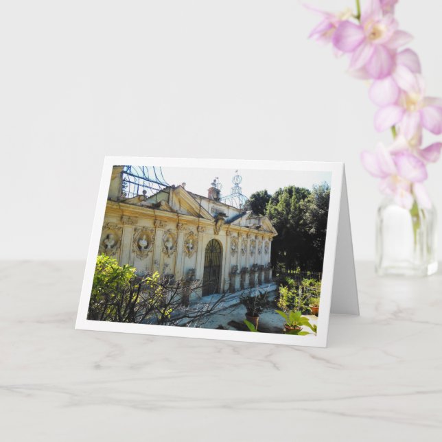 Villa Borghese Gardens, Roma, Italy Card (Orchid)
