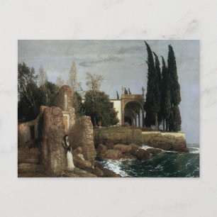 Villa By The Sea by Arnold Bocklin, Symbolism Art Postcard