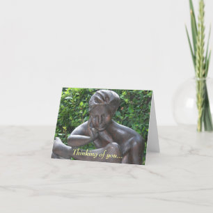 Villa d'Este Statue (Thinking of you...) Card