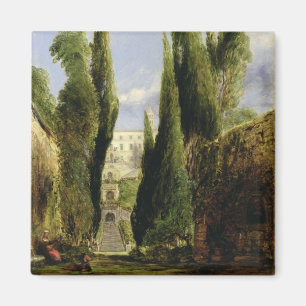 Villa D'Este, Tivoli (oil on canvas) Magnet