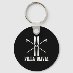 Villa Olivia Illinois Ski Skier Skiing Down Hill A Key Ring