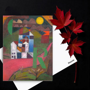 Villa R (1919) painting  by Paul Klee  Postcard