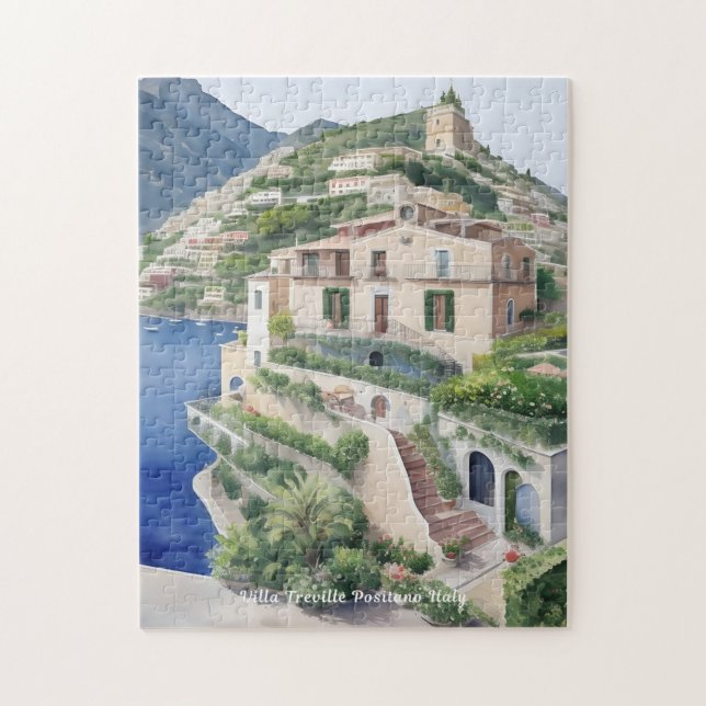 Villa Treville Positano Italy Exclusive Art Jigsaw Puzzle (Vertical)