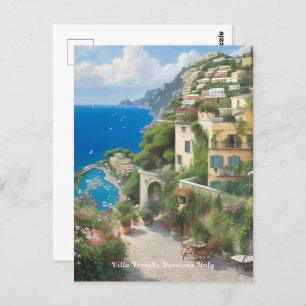 Villa Treville Positano Italy  Postcard