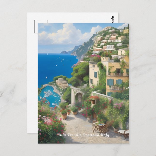 Villa Treville Positano Italy  Postcard (Front/Back)