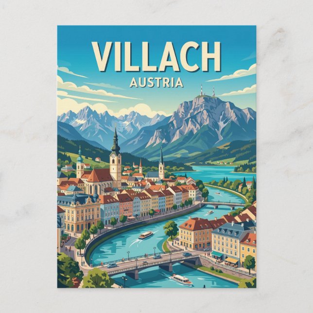 Villach Austria Postcard (Front)