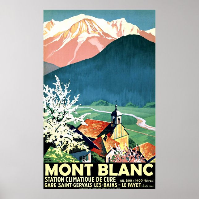 Village at Mont Blanc, France Poster (Front)
