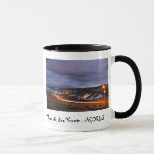 Village at twilight mug