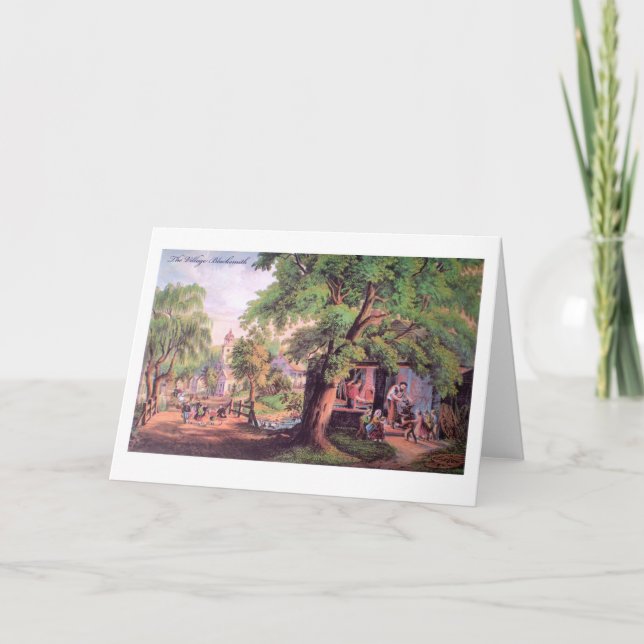 Village Blacksmith Greeting Card (Front)