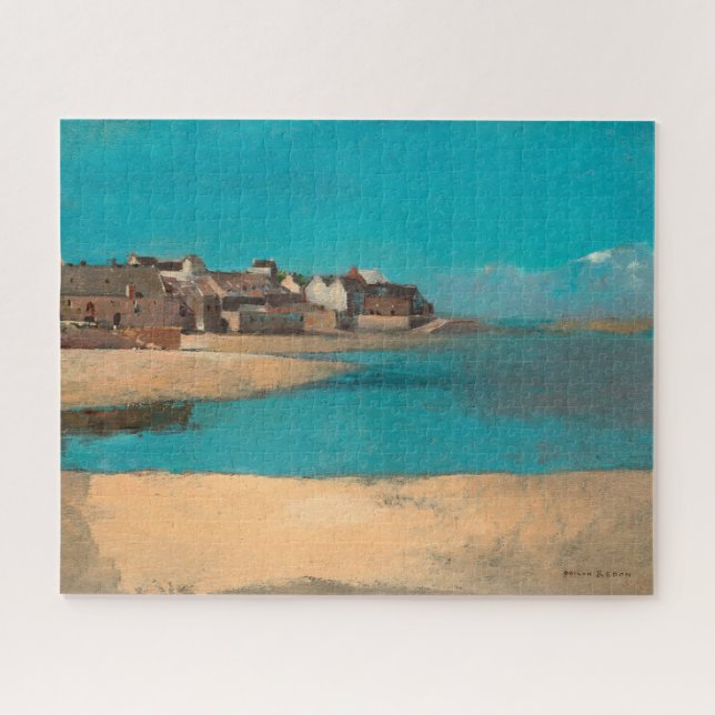 Village by the Sea in Brittany by Odilon Redon Jigsaw Puzzle (Horizontal)