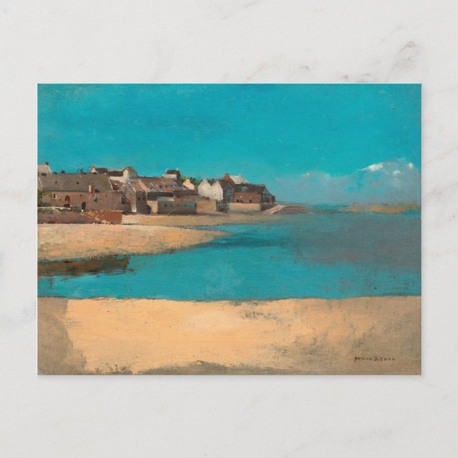 Village by the Sea in Brittany by Odilon Redon Postcard (Front)