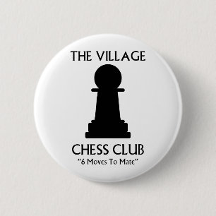 Village Chess Club 6 Cm Round Badge