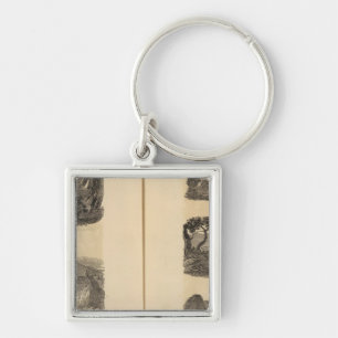 Village, cities key ring
