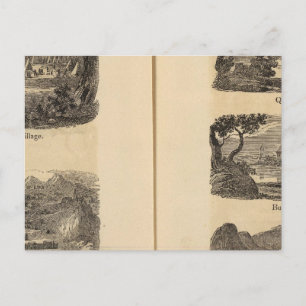 Village, cities postcard