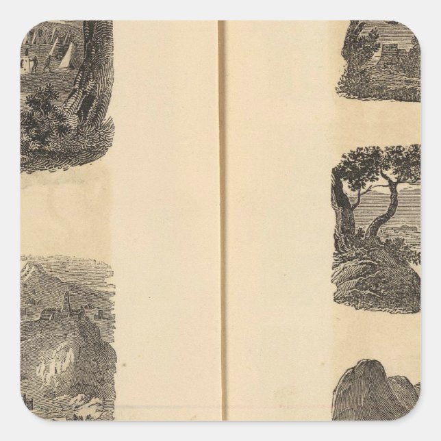 Village, cities square sticker (Front)