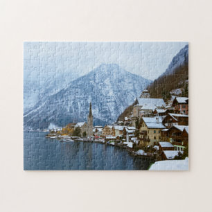 Village Hallstatt On The Lake - Salzburg Austria Jigsaw Puzzle