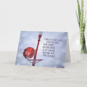 VILLAGE HOLIDAY SPIRIT Greeting Card