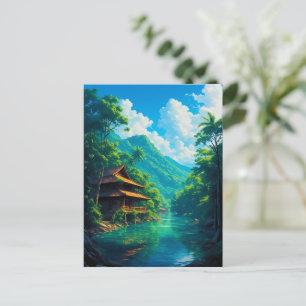 Village in Nature’s Embrace Postcard
