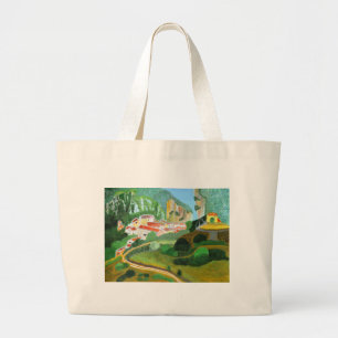 Village in the Mountain Large Tote Bag