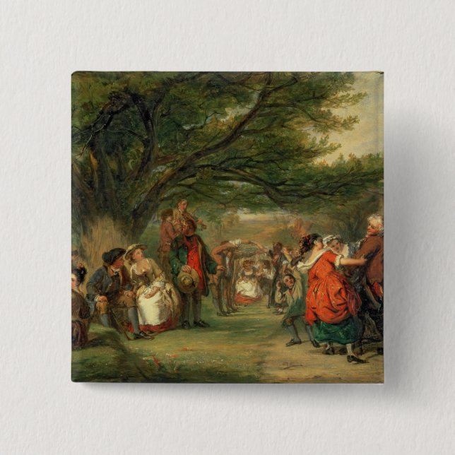 Village Merrymaking 15 Cm Square Badge (Front)