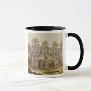 Village of an Indigenous Tribe in Florida, engrave Mug