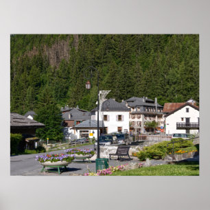 Village of Argentiere in France Poster