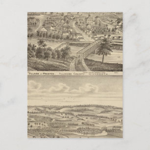 Village of Preston and South Ruthford, Minnesota Postcard