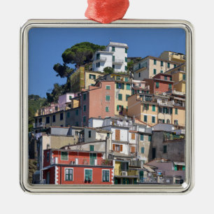 Village of Riomaggiore in Italy Baby Bodysuit Metal Ornament
