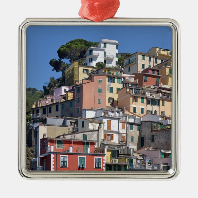 Village of Riomaggiore in Italy Baby Bodysuit Metal Ornament (Front)