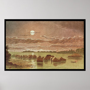 Village on Basilan, Philippines Poster