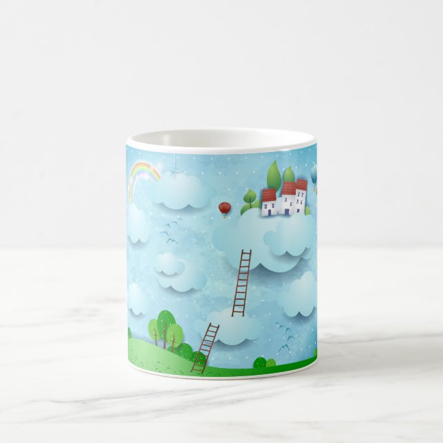 Village over the Clouds Coffee Mug (Center)
