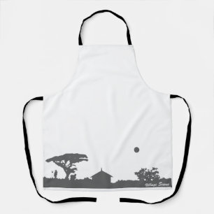 Village Scene Apron