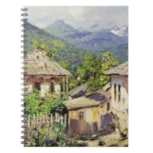 Village Scene by Dubovskoy, 1911 Notebook