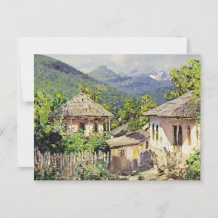 Village Scene by Dubovskoy, 1911 Postcard