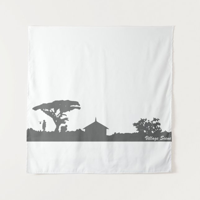 Village Scene Tapestry (Front)