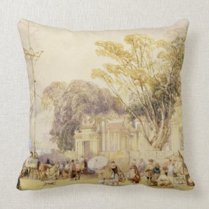 Village Square in the Bay of Hong Kong, plate 5 fr Cushion