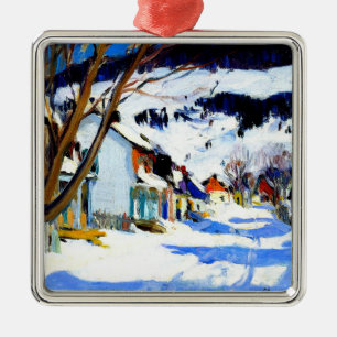 Village Street, Bair-Saint Paul Metal Ornament