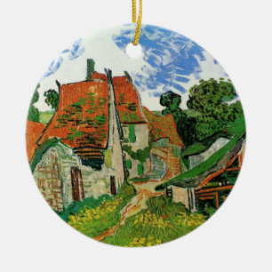 Village Street by Vincent van Gogh Ceramic Ornament