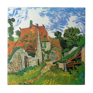 Village Street by Vincent van Gogh Ceramic Tile