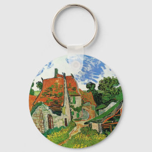 Village Street by Vincent van Gogh Key Ring