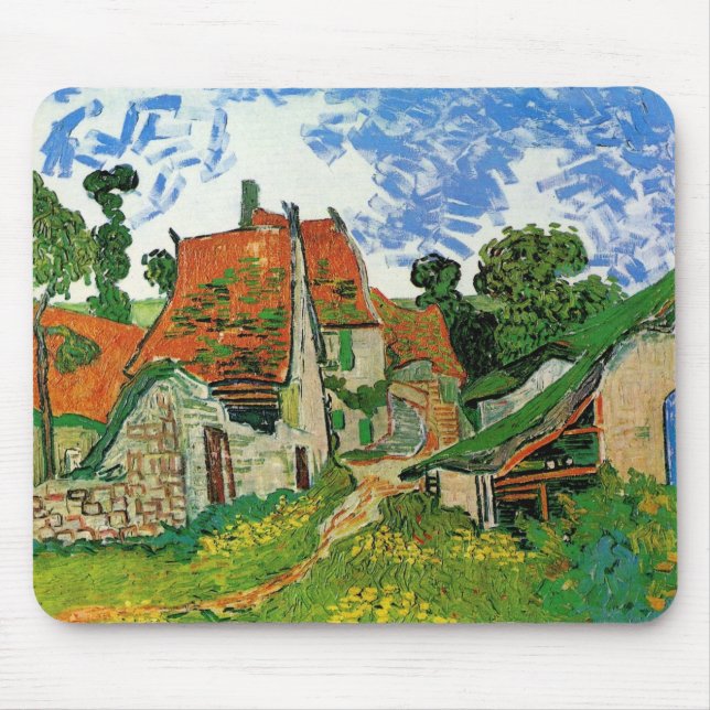 Village Street by Vincent van Gogh Mouse Pad (Front)