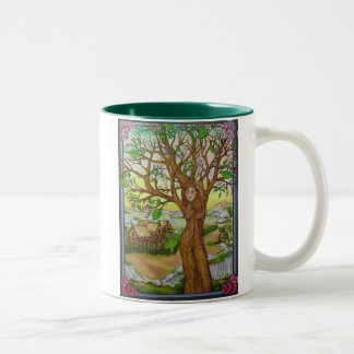 Village Tree Spirit Green Coffee Mug