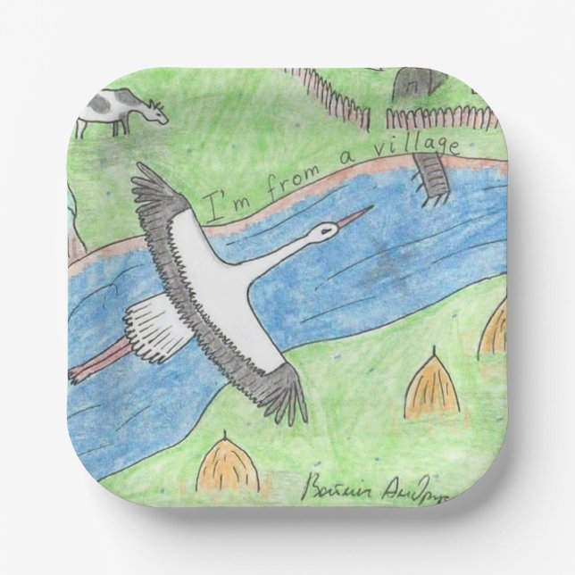 Village Vibes Paper Plate (Front)