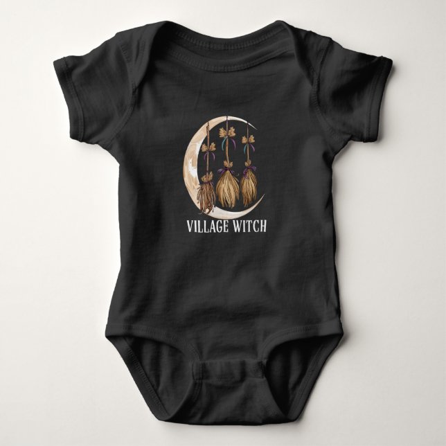 Village Witch Gothic Occult Wicca Pagan Nature Baby Bodysuit (Front)