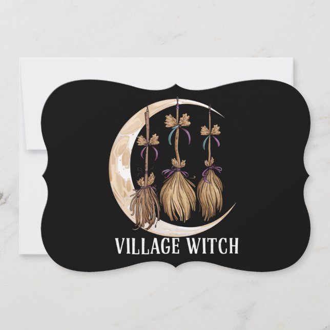 Village Witch Gothic Occult Wicca Pagan Nature Invitation (Front)