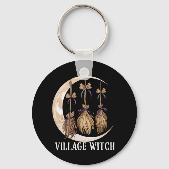 Village Witch Gothic Occult Wicca Pagan Nature Key Ring (Front)