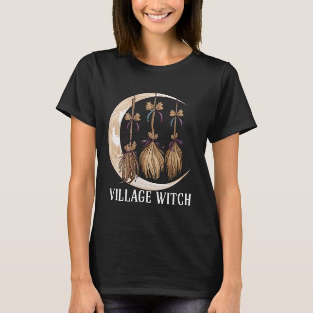 Village Witch Gothic Occult Wicca Pagan Nature T-Shirt (Front)