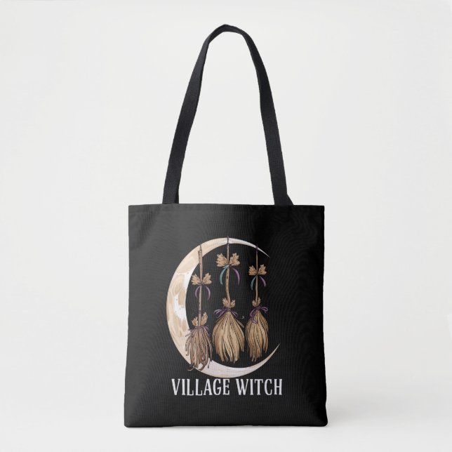 Village Witch Gothic Occult Wicca Pagan Nature Tote Bag (Front)