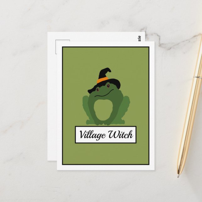 Village Witch, Toad Postcard (Front/Back In Situ)