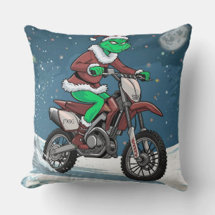 Villain Store – Grinch Gone Wild Dirt Bike Christm Cushion
